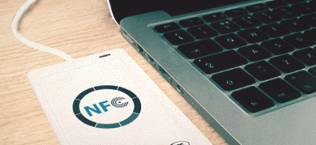 NFC reader attached to laptop