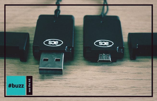 ACR39 USB stick readers on a desk