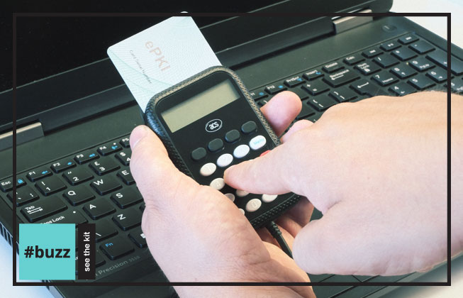 A secure PINPad reader in operation